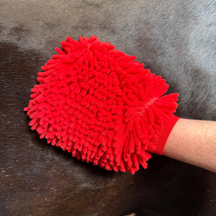 Gant de toilettage en microfibre