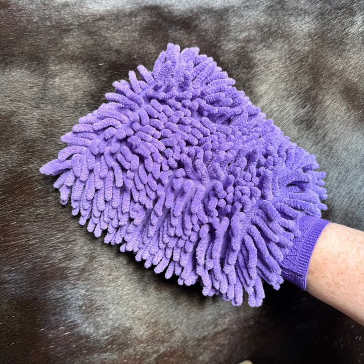 Gant de toilettage en microfibre