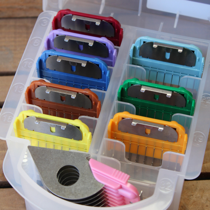Heiniger 9 Piece Metal Snap On Comb Set